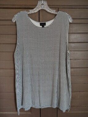 J. Jill Houndstooth Sleeveless Top Size LP